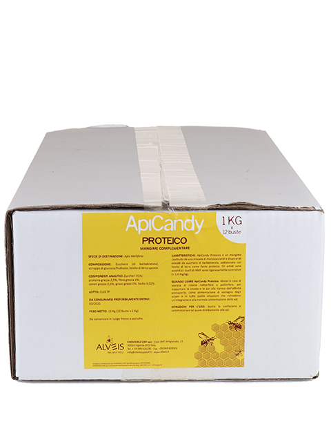 Candito apicandy proteico,in scatole da 12kg buste da 1 kg