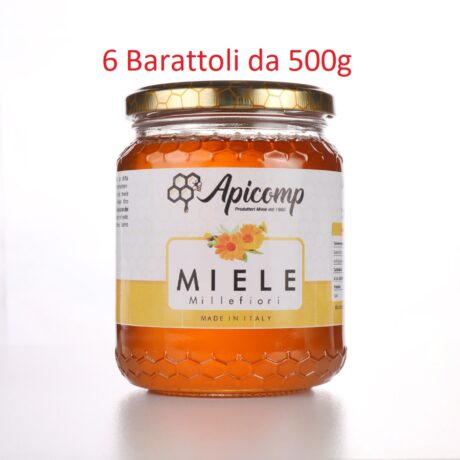 Promo Miele Millefiori da noi prodotto in italia.OFFERTA per 6 barattoli da 500g