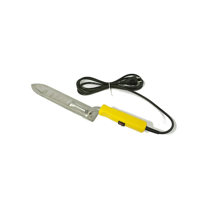 Coltello per disopercolare elettrico in acciaio inox,