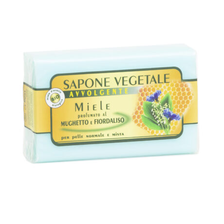 Sapone vegetale Miele, Mughetto e Fiordaliso