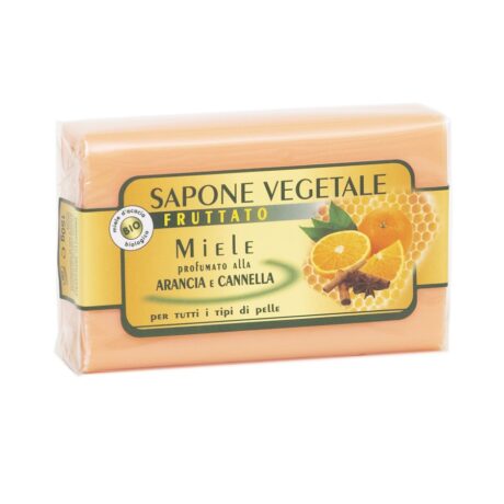 Sapone vegetale Miele, arancia e cannella 150g