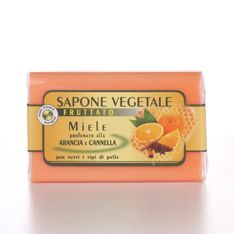 Sapone vegetale Miele, arancia e cannella 150g