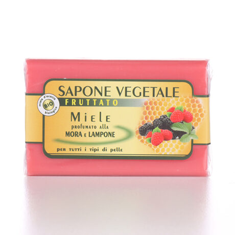 Sapone vegetale Miele, mora e lampone 150g