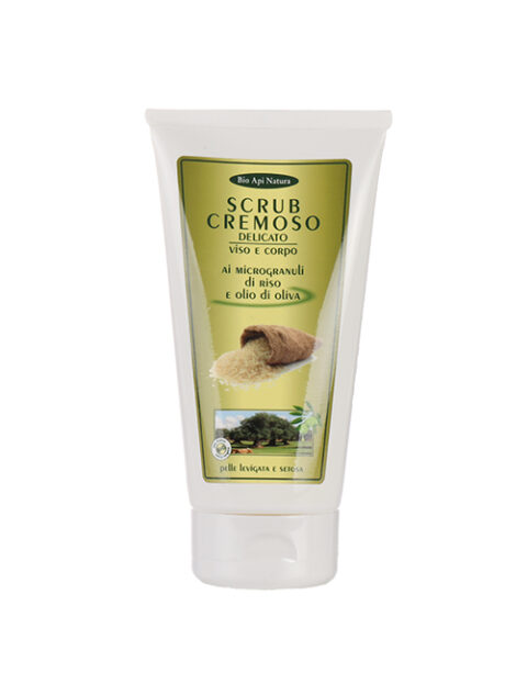 Scrub ai microgranuli di riso e olio d'oliva 150 ml.